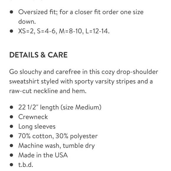 Wildfox 5am varsity striped casual sweatshirt XS - Picture 6 of 6